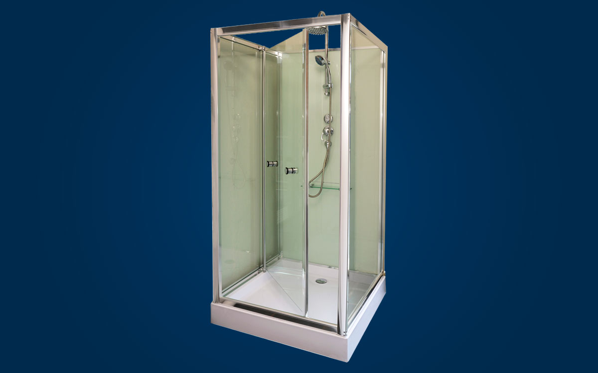GEZA Square Glass Shower Cubicle