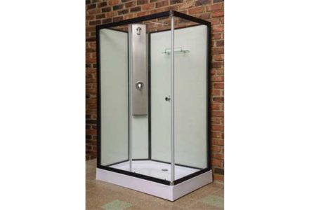 Rectangular Glass Shower Cubicle Black